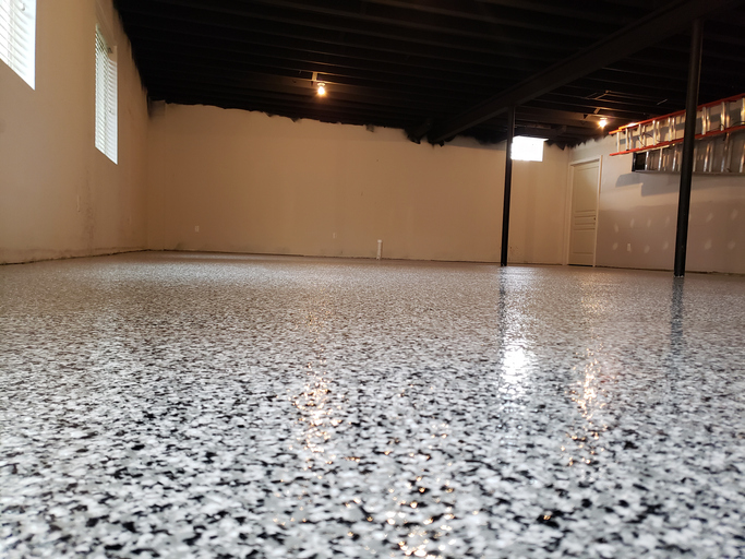 Époxy Flocon Garage gris